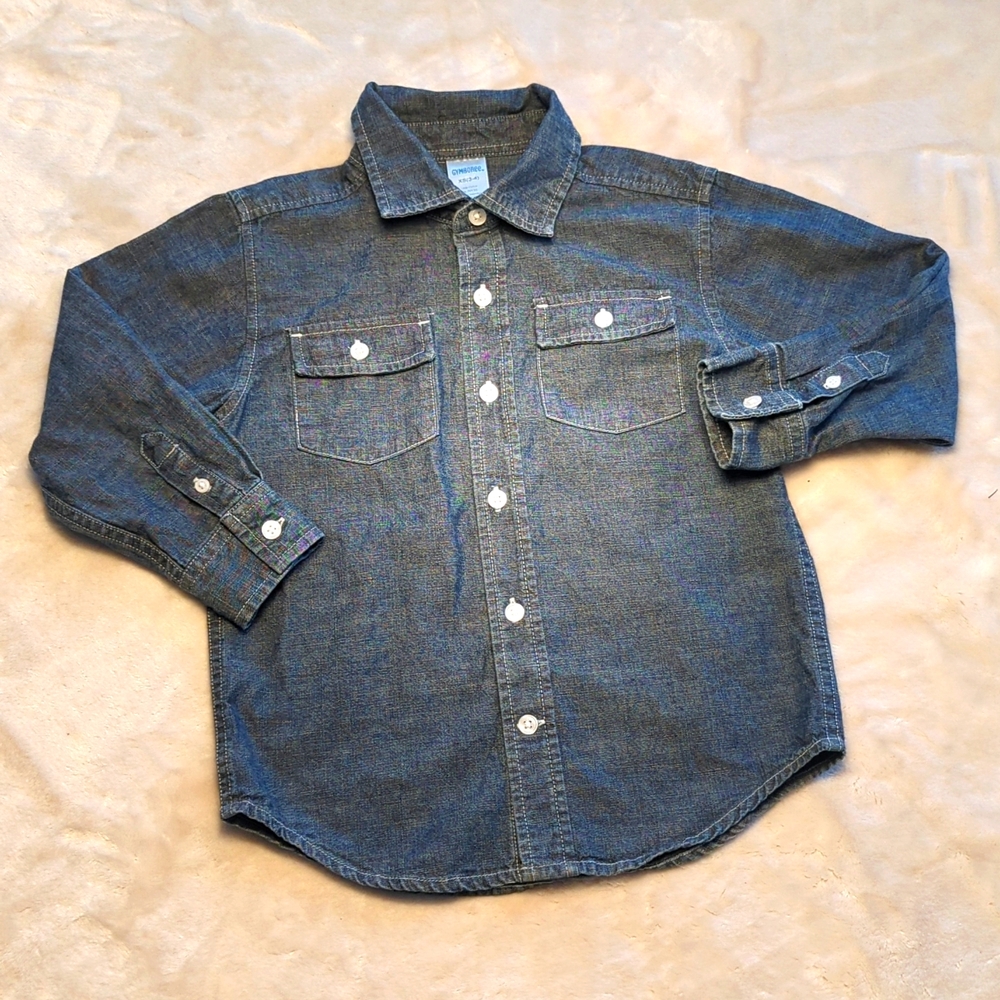 Gymboree Boys Chambray Denim Shirt Size XS NWT